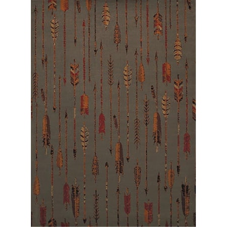 Rlm Distribution 1 ft. 10 in. x 3 ft. Affinity Quilted Arrow Accent Rug Blue & Grey HO3095796